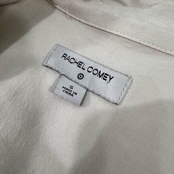 Rachel Comey Cream Green Blue Color Block Oversized Sz Small Long Sleeve Button- - Picture 3 of 12